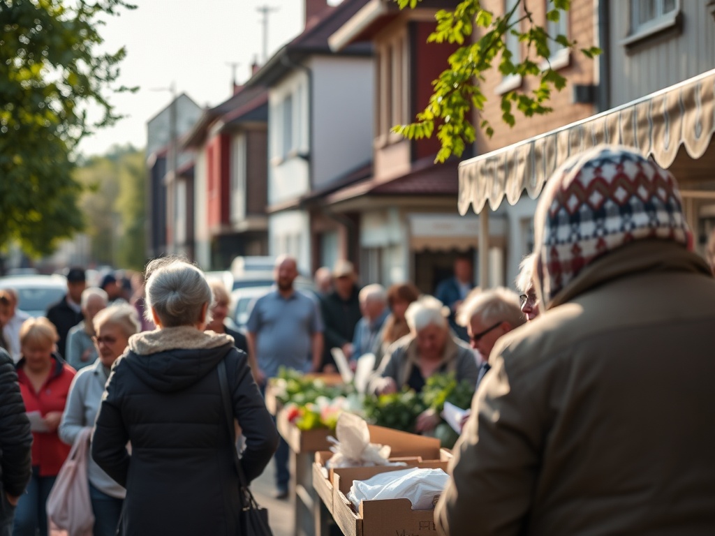 Ilustracja przedstawiająca zielone serce na tle mapy Człuchowa z symbolem recyklingu